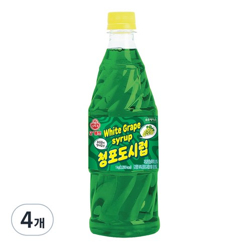 오쉐프 청포도시럽, 1kg, 4개