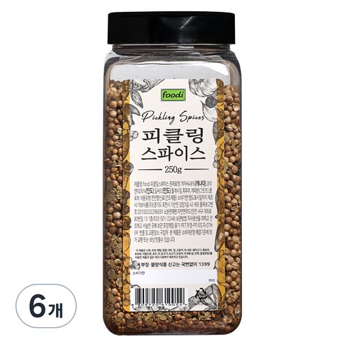 푸디 피클링스파이스, 250g, 6개