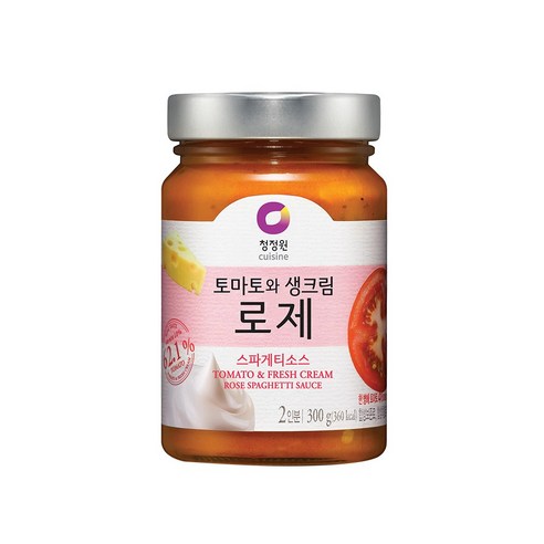 청정원 토마토와생크림 로제 스파게티소스, 300g, 1개