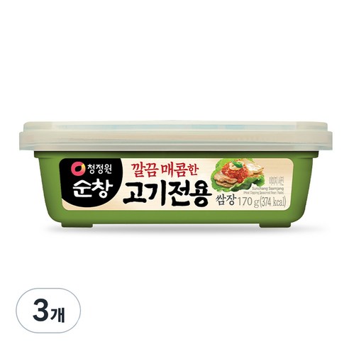 청정원순창 깔끔 매콤한 고기전용 쌈장, 170g, 3개