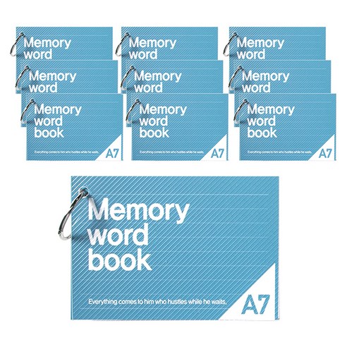 투영디자인 A7메모리링단어장 60매, 스카이블루, 10개