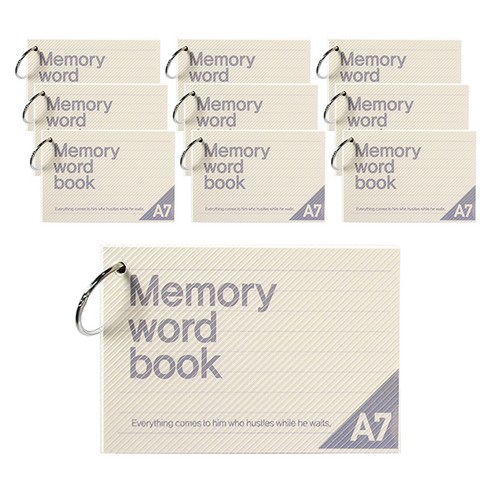 투영디자인 A7메모리링단어장 60매, 소프트크림, 10개