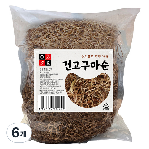 오케이 건고구마순, 6개, 100g
