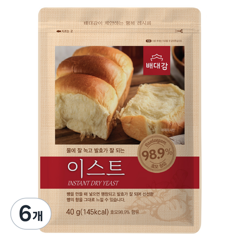 배대감 이스트, 40g, 6개