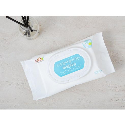 코멧 물에 풀어지는 비데티슈로 씻는 듯한 상쾌함을 경험하세요!
