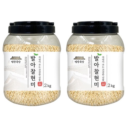 건강곡간 발아찰현미, 2kg, 2개