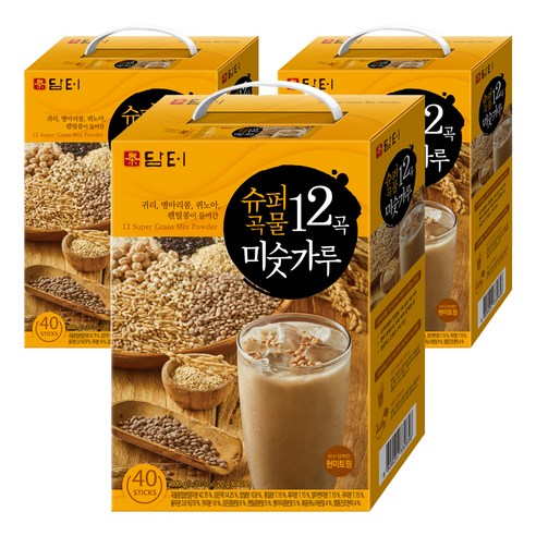담터 슈퍼 곡물 12곡 미숫가루, 20g, 40개입, 3개