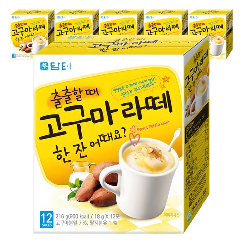 담터 고구마라떼 분말, 18g, 12개입, 6개
