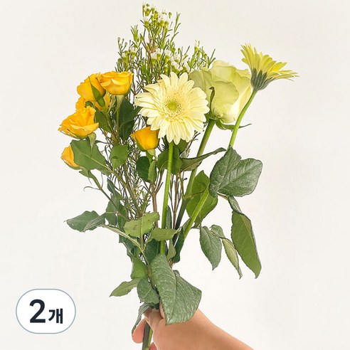 프레시가든 테이블 생화 장식, Yellow, 2개