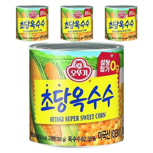 오뚜기 수퍼 스위트콘 초당옥수수, 340g, 4개