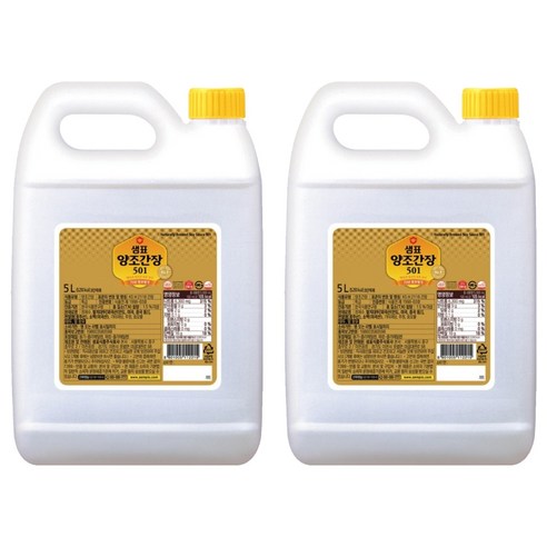 샘표 양조간장 501, 5L, 2개