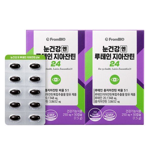 프롬바이오 눈건강엔 루테인 지아잔틴24 7.5g, 30정, 2개