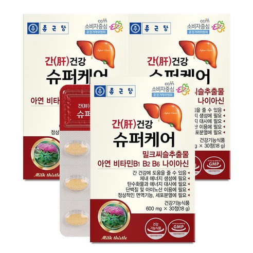 종근당 간건강 슈퍼케어, 30정, 3개