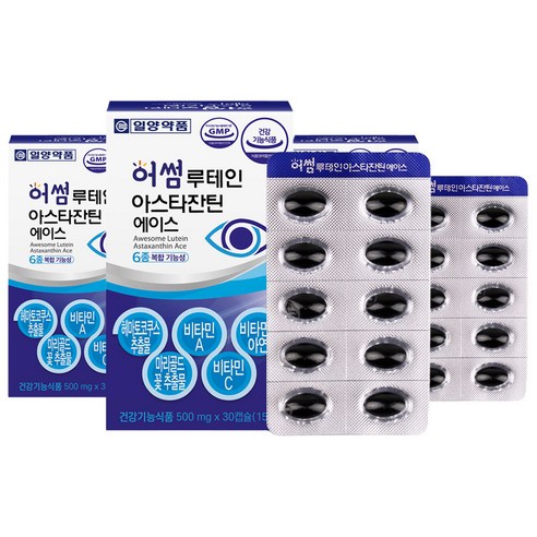 일양약품 어썸 루테인 아스타잔틴 헤마토코쿠스 에이스, 30정, 3개, 30정