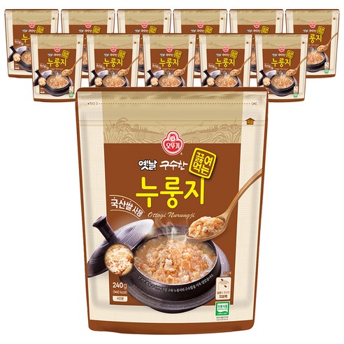 오뚜기 옛날 구수한 끓여먹는 누룽지, 240g, 12개