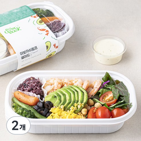 샐러드  슬림쿡 아보카쉬림프 샐러드, 300g, 2개