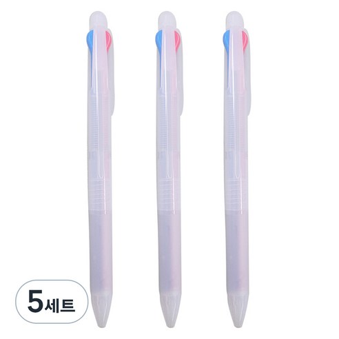 문구담 삼색펜 3p, 검정 + 파랑 + 빨강(삼색펜), 5세트