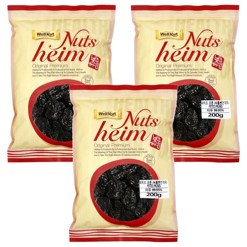 웰넛 자연두레 프룬 건자두, 200g, 3개