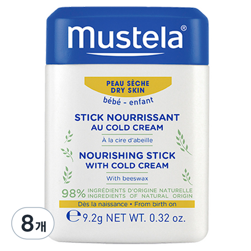 무스텔라 너리싱 스틱 위드 콜드크림, 9.2g, 8개