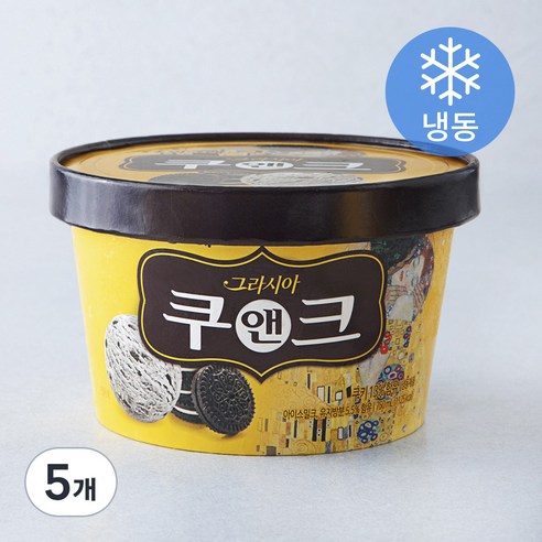 빙그레 그라시아 쿠앤크 아이스밀크 (냉동), 750ml, 1개입, 5개