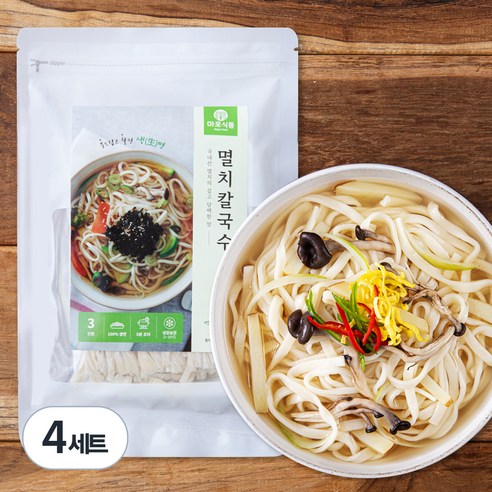 마포식품 멸치 칼국수 + 소스 3인분 세트, 540g, 4세트