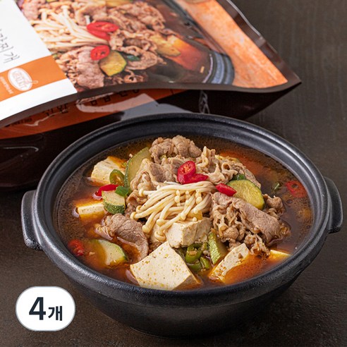 곰곰 진한 우삼겹 된장찌개, 595g, 4개