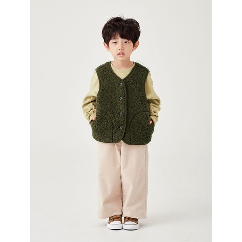 롤리트리 아동용 덤블 보아 버튼 조끼의 상세 정보