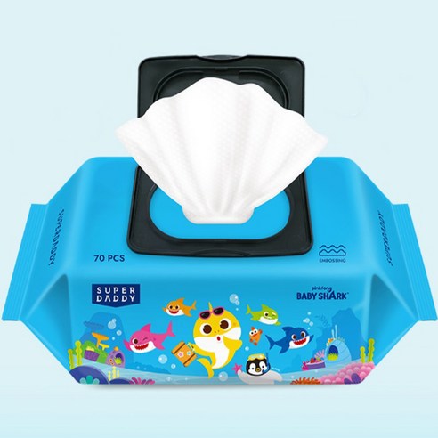 아기상어와 함께하는 썸머 쿨 케어, 슈퍼대디 아기상어 썸머에디션 물티슈