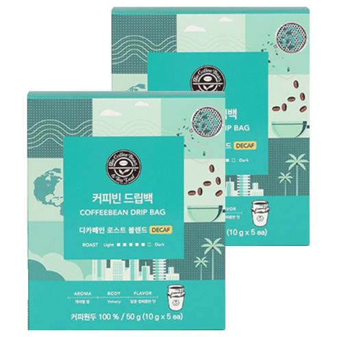 커피빈 드립백 디카페인 로스트 블렌드, 5개입, 2개, 10g