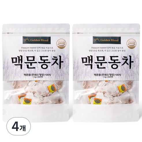 맥문동차 삼각티백, 1.5g, 50개입, 4개