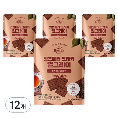 잇츠베러 크래커 얼그레이맛, 45g, 12개