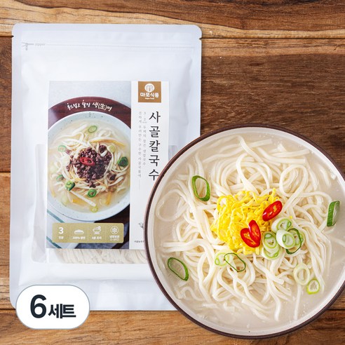 마포식품 사골 칼국수 + 소스 3인분 세트, 555g, 6세트