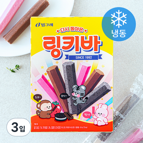 빙그레 링키바 (냉동), 35ml, 12개입, 3개