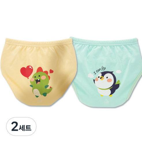 아가짱 프랜들리 6중 배변훈련팬티, 공룡, 펭귄, 2세트