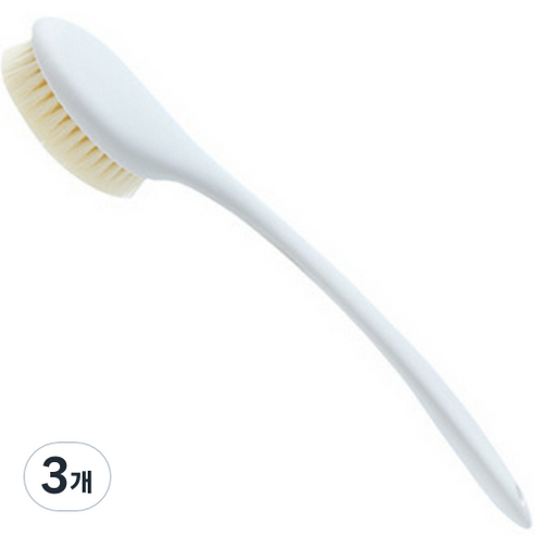 원이네 라운드 바디 브러쉬, 화이트, 3개, 1개입