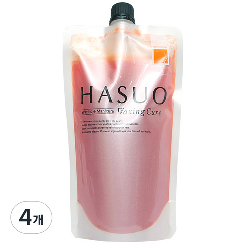 하수오 헤어용 왁싱큐어 500g, 오렌지, 4개