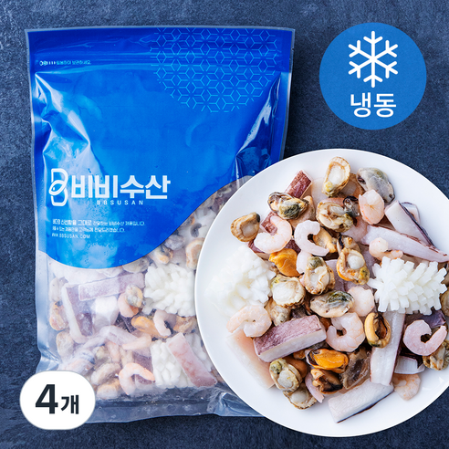 비비수산 깔끔하고 간편한 해물모둠 (냉동), 4개, 800g