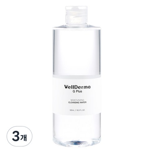 웰더마 지플러스 모이스처라이징 클렌징워터, 500ml, 3개