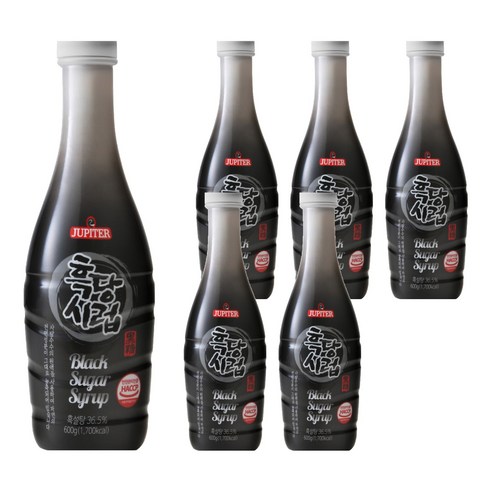 쥬피터 흑당시럽, 600g, 6개