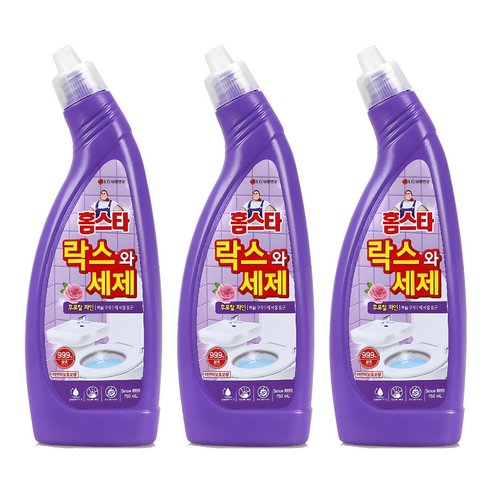 홈스타 락스와세제 후로랄파인, 750ml, 3개