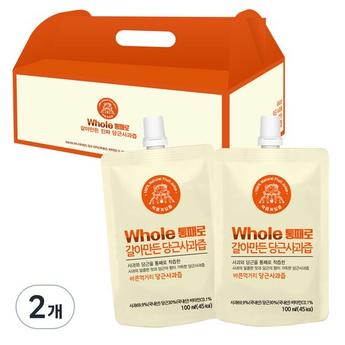 통째로 갈아만든 진짜 당근사과즙 스파우트 30p, 2개, 100ml