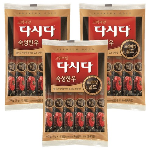 다시다 프리미엄골드 숙성한우12p, 60g, 3개