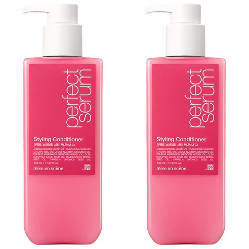 미쟝센 퍼펙트 스타일링 세럼 컨디셔너 파우더리향, 530ml, 2개