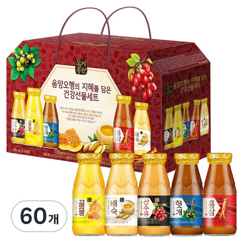 해태htb 몸에좋은 음양오행 건강 음료 선물세트, 180ml, 60개
