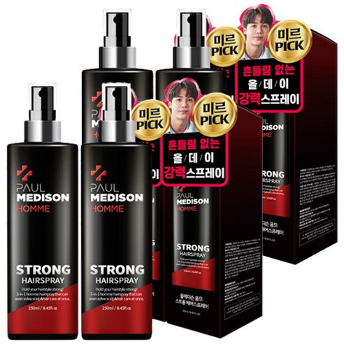 폴메디슨 옴므 스트롱 헤어스프레이, 4개, 250ml