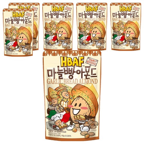 바프 마늘빵 아몬드, 190g, 6개