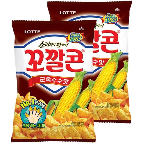 꼬깔콘 군옥수수맛, 134g, 2개