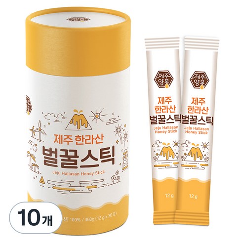 꿀타민 청정 제주 야생화 벌꿀스틱 7호, 360g, 10개