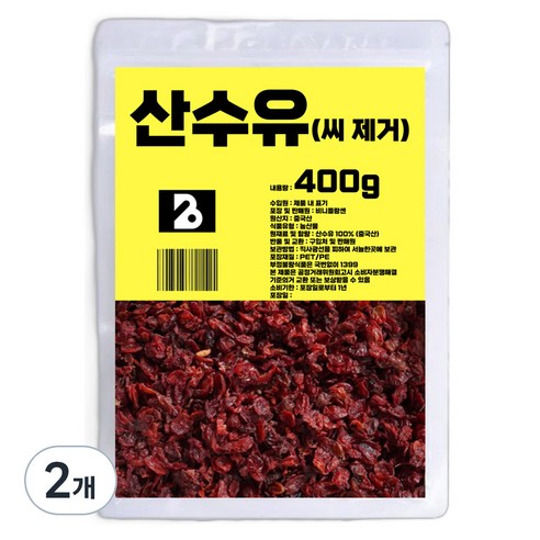 비니플랑센 씨 제거 산수유, 400g, 2개