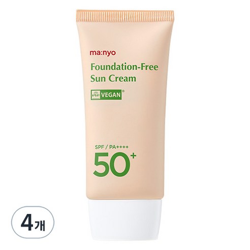 마녀공장 파데 프리 선크림 SPF50+ PA++++, 50ml, 4개